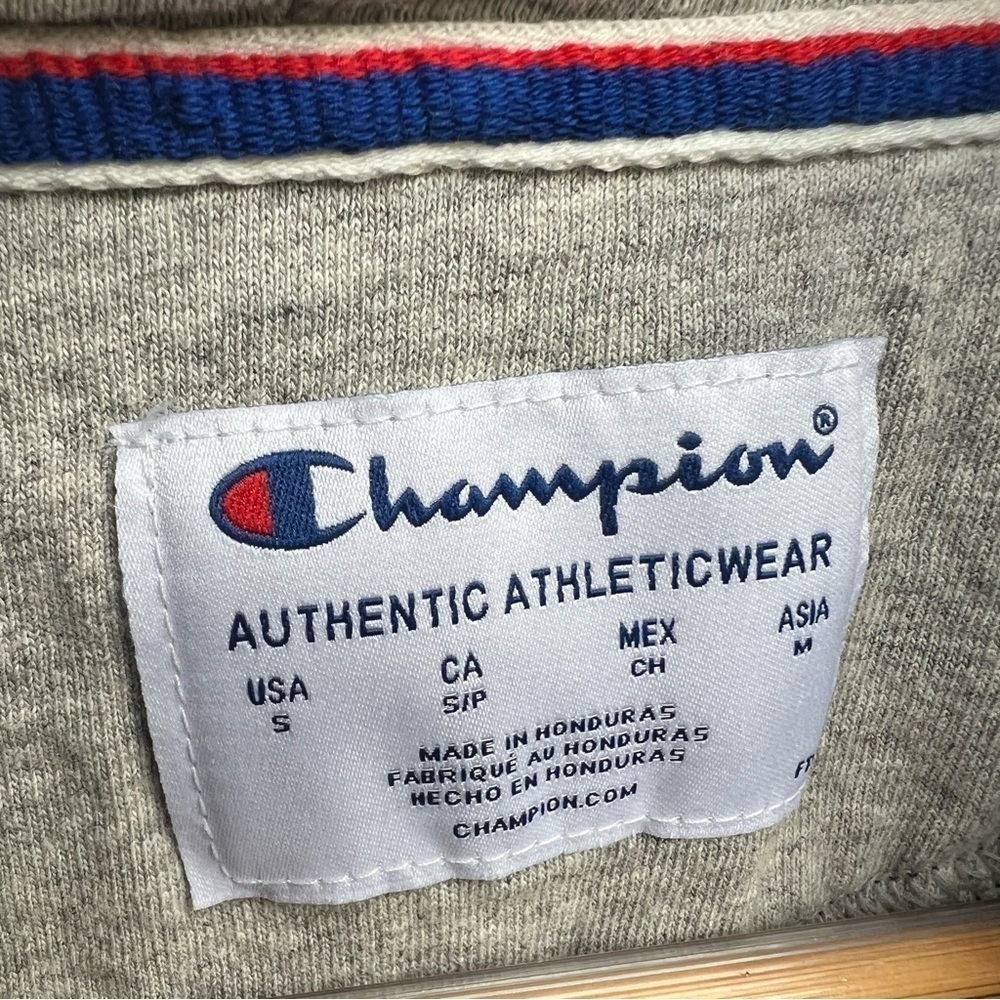 Champion Powerfleece Men’s Navy Blue Full Zip Hooded Sweatshirt, Size Small - Picture 5 of 8